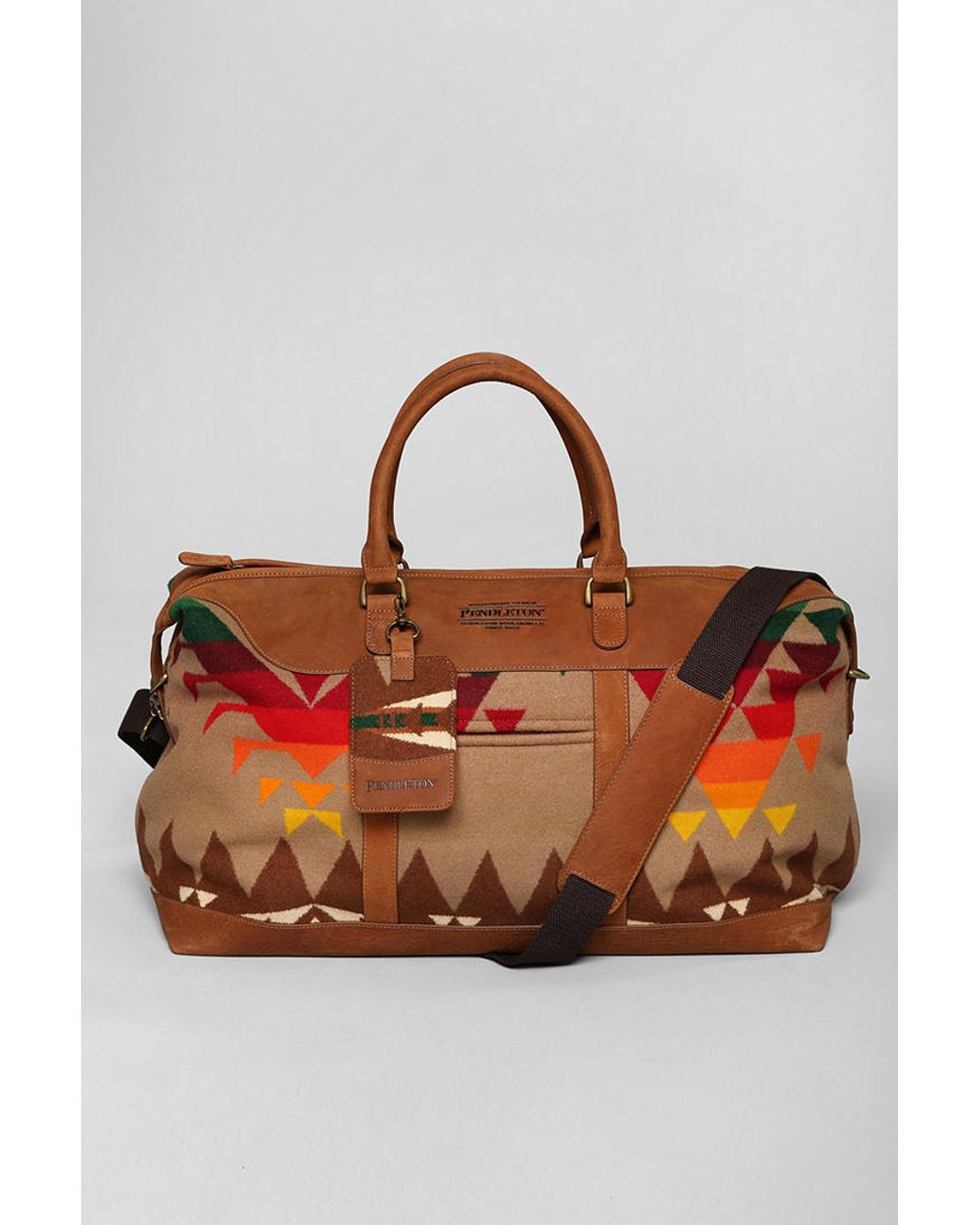 Urban Outfitters Pendleton Leather Weekender Bag in Brown for Men