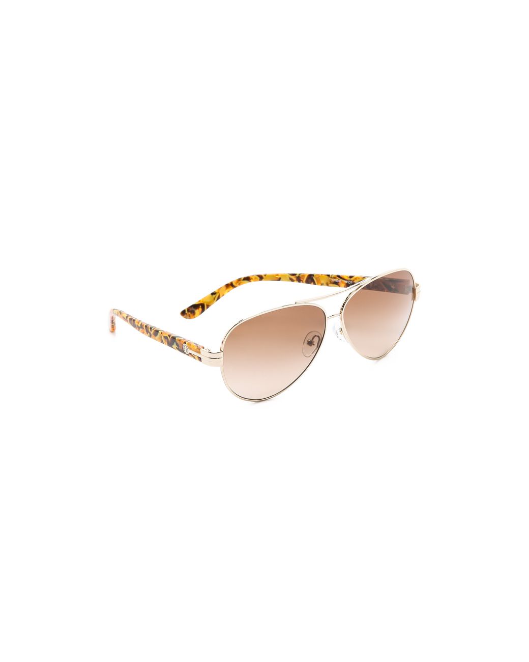 Tory Burch Modern Aviator Sunglasses in Brown Lyst