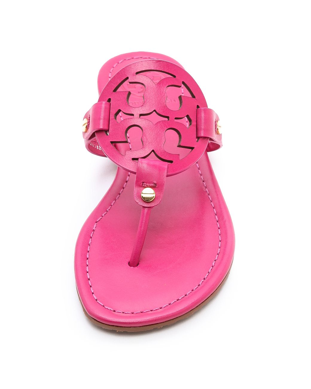 Tory Burch Miller Logo Sandals in Pink | Lyst