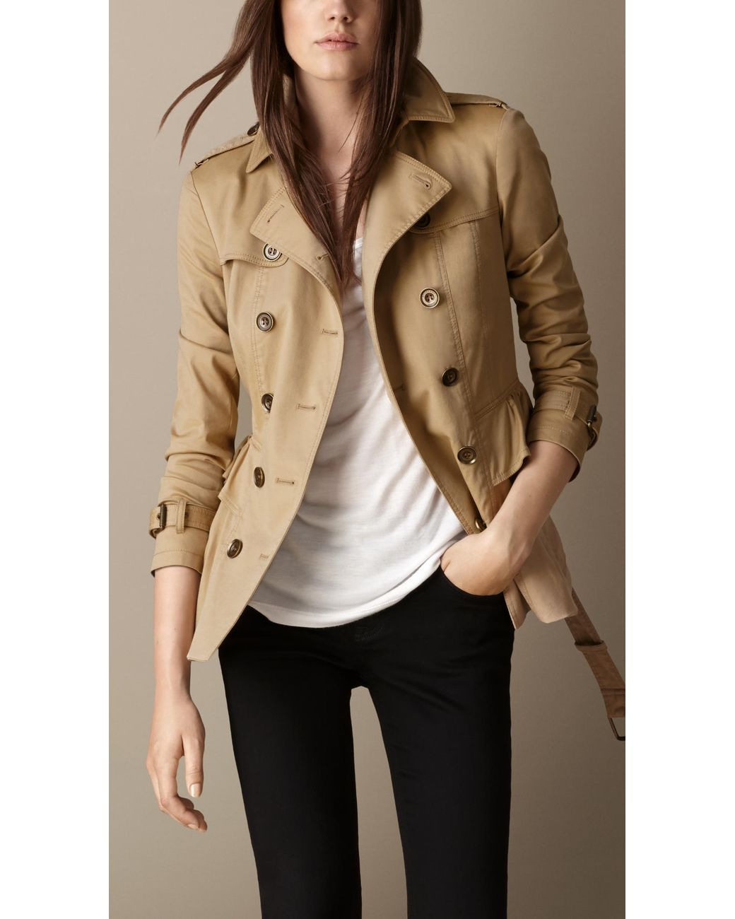 burberry peplum trench coat