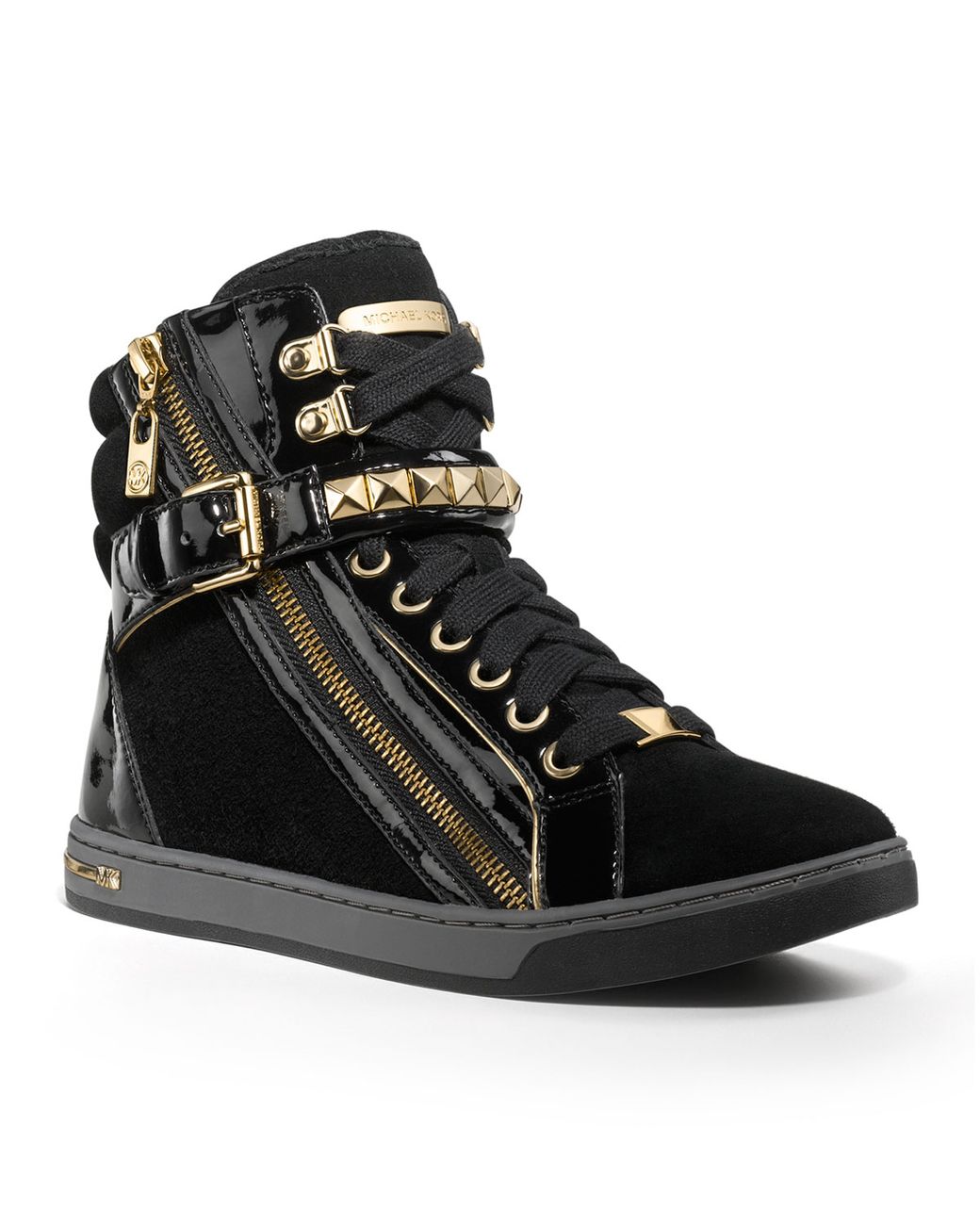 Michael Kors Glam Studded High Top in Black | Lyst