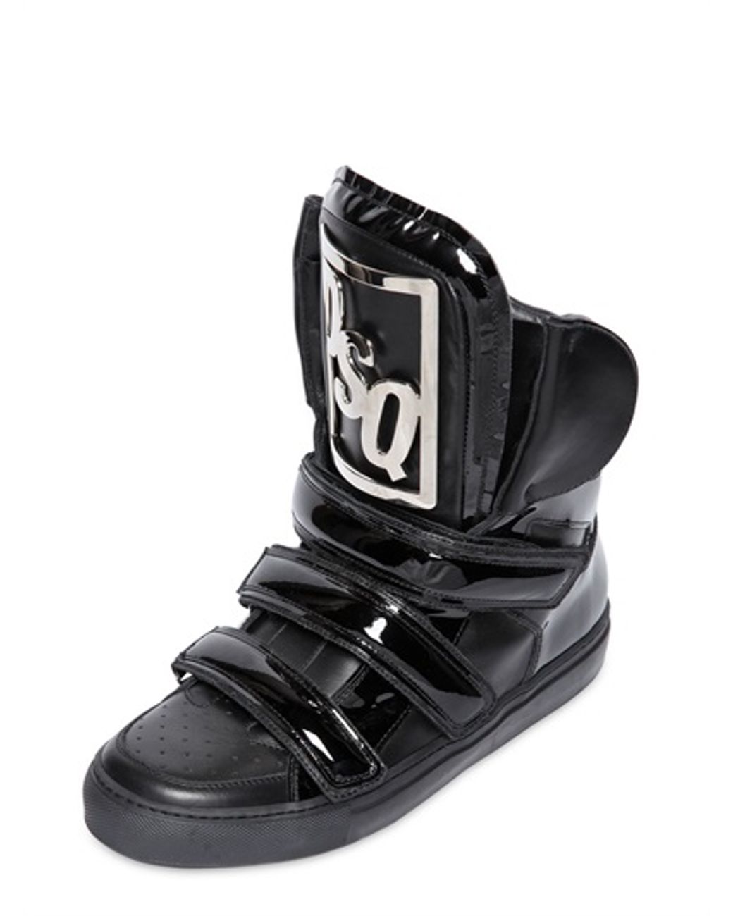 DSquared² Leather Big Tongue High Top Sneakers in Black for Men | Lyst