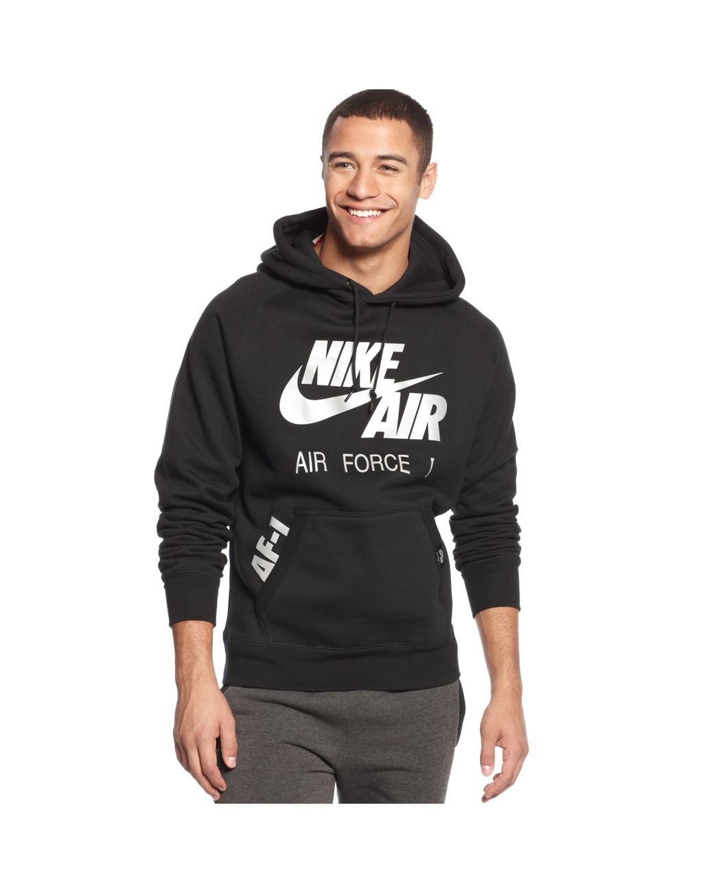 Nike Air Force 1 Hoodie in Black for Men | Lyst