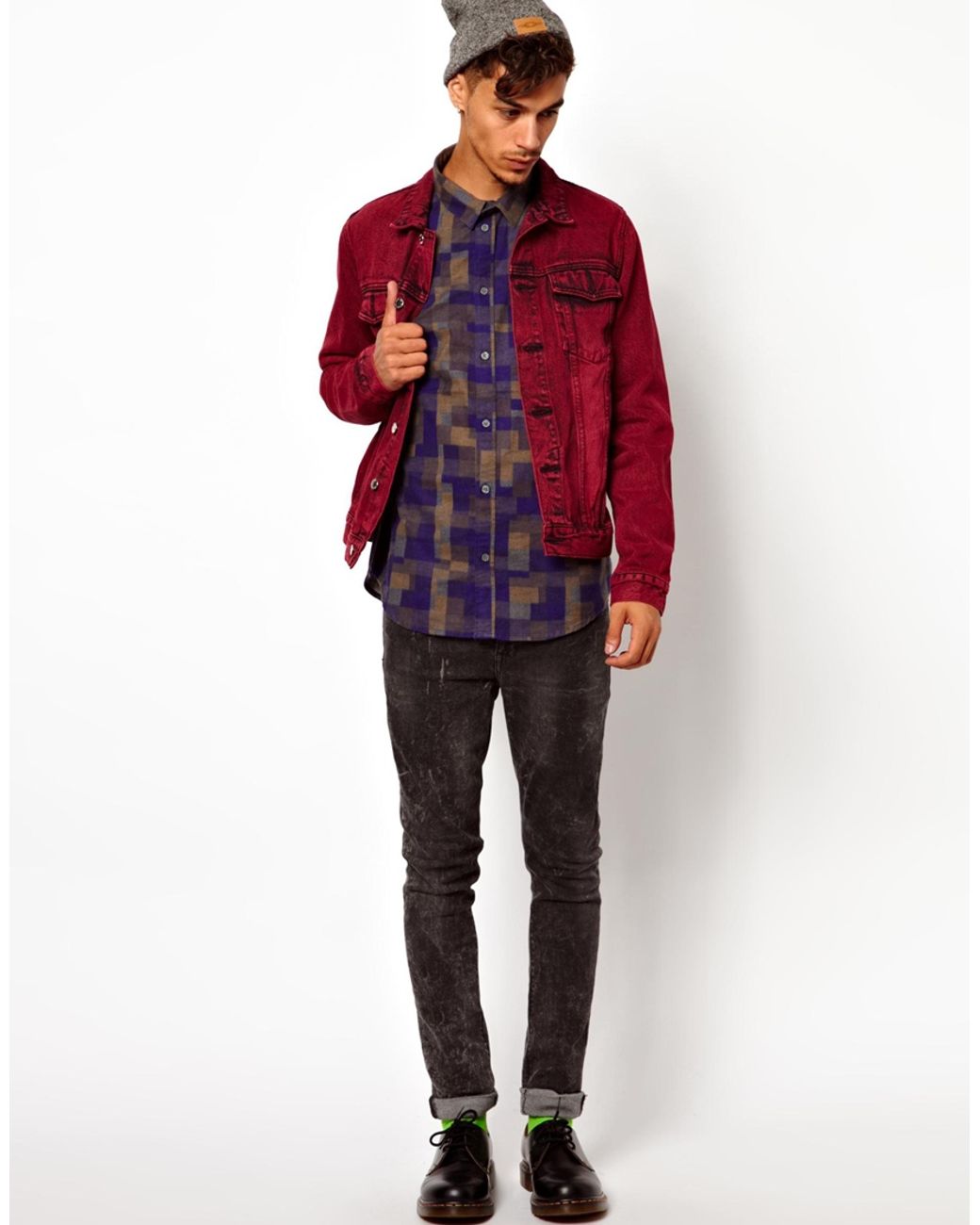 Cheap Monday Jacket in Red for Men | Lyst