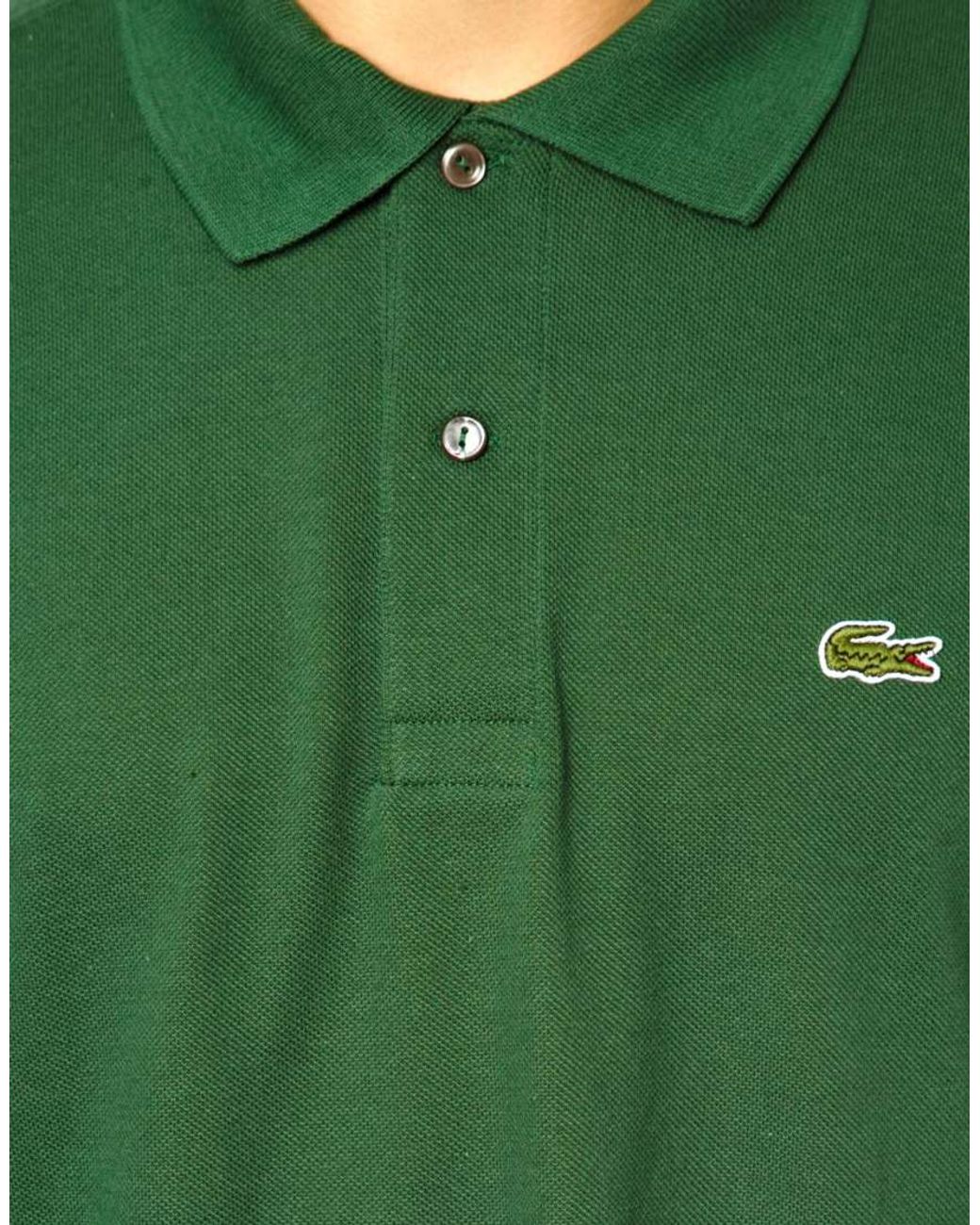 Lacoste Polo Shirt with Crocodile in Green for Men | Lyst