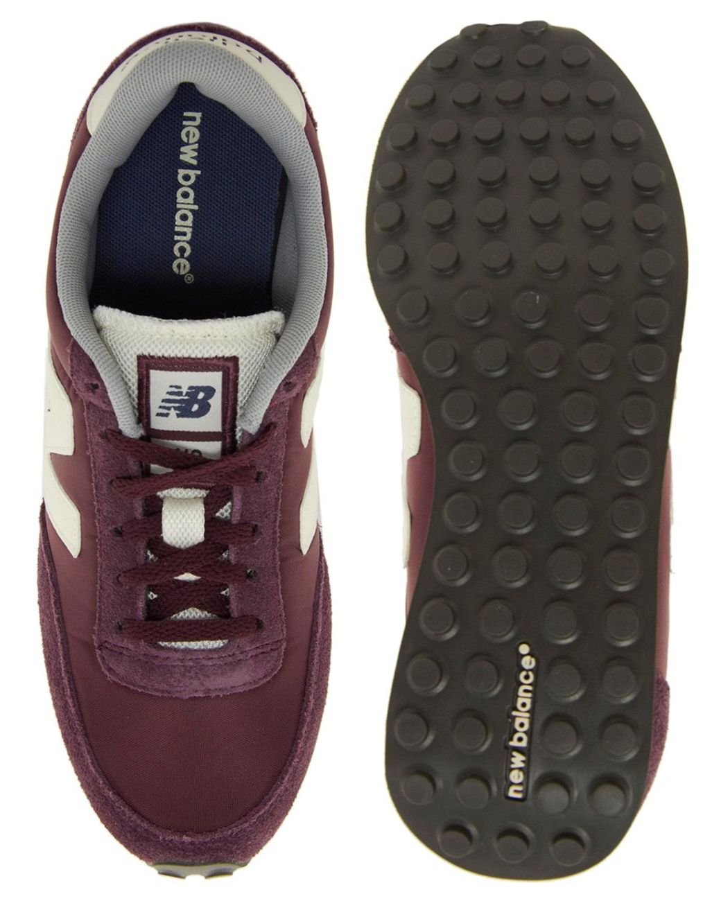 New Balance 410 Burgundy Suede and Mesh Trainers in Purple | Lyst