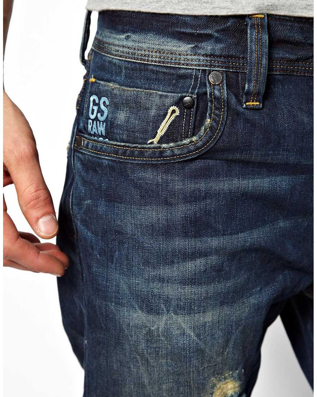 G-Star RAW Jeans Attacc Straight in Blue for Men | Lyst