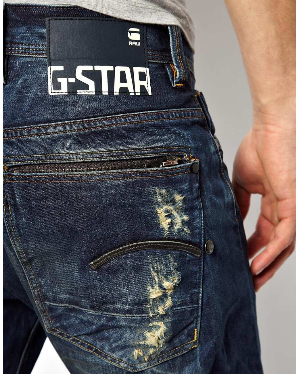 G-Star RAW Jeans Attacc Straight in Blue for Men | Lyst