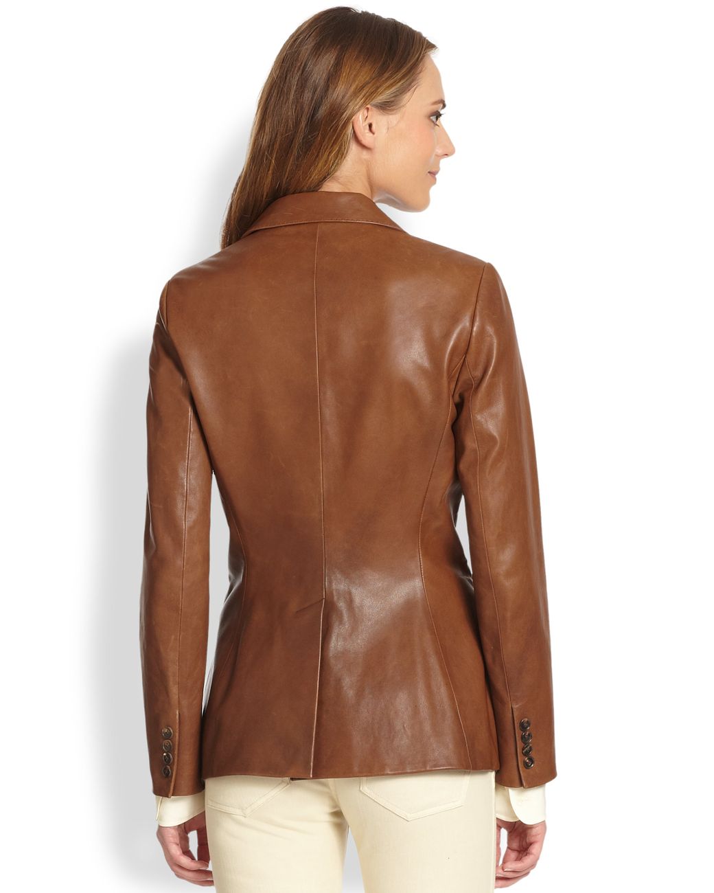 Custom Leather Riding Jacket in Brown 