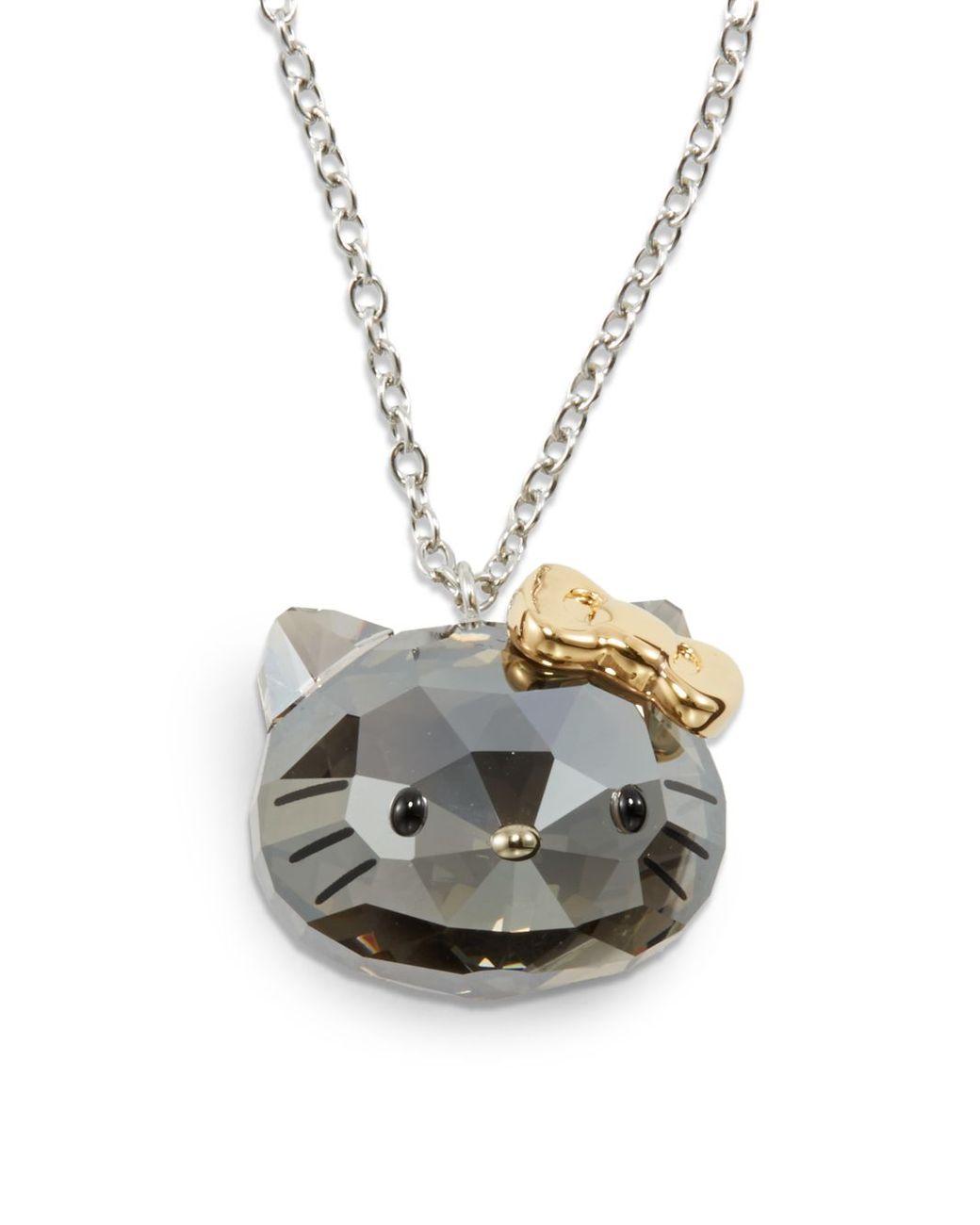 Swarovski Hello Kitty Crystal Pendant Necklace in Metallic | Lyst
