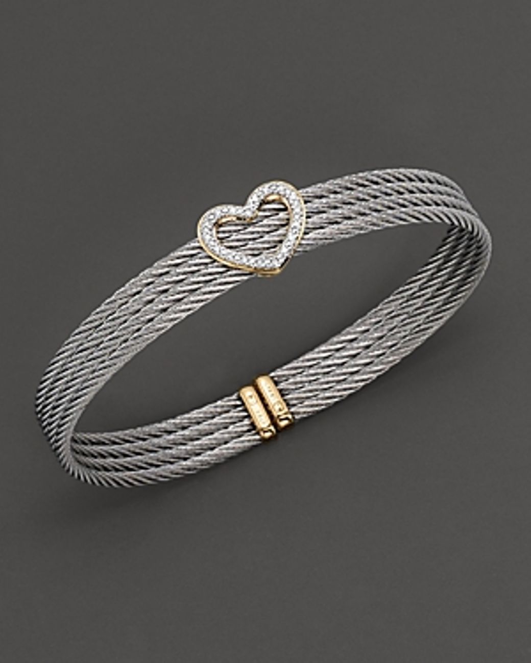conjunctie Vegen Verzamelen Charriol Yellow Gold And Stainless Steel Heart Bangle Bracelet in Metallic  | Lyst