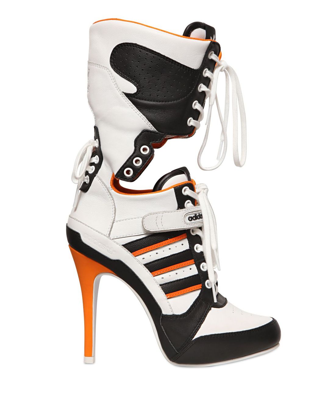 Parameters Competitive past Jeremy Scott for adidas 130mm Js High Heel Leather Boots in Orange | Lyst UK