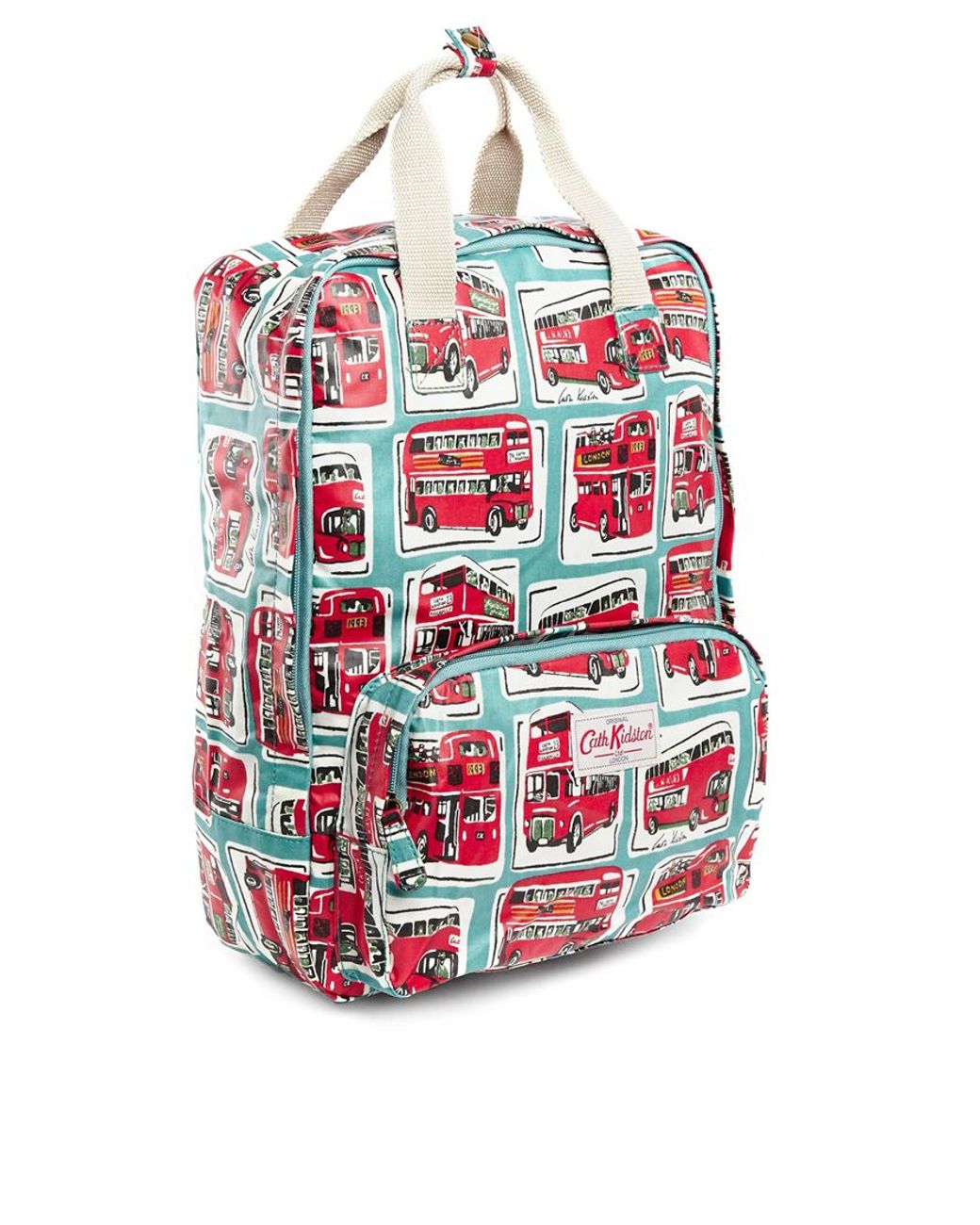 Cath Kidston Matt Coated Backpack In London Buses Print in Blue | Lyst