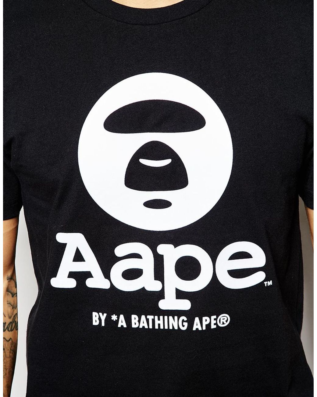 Aape By A Bathing Ape T-shirt With Logo in Black for Men | Lyst Canada