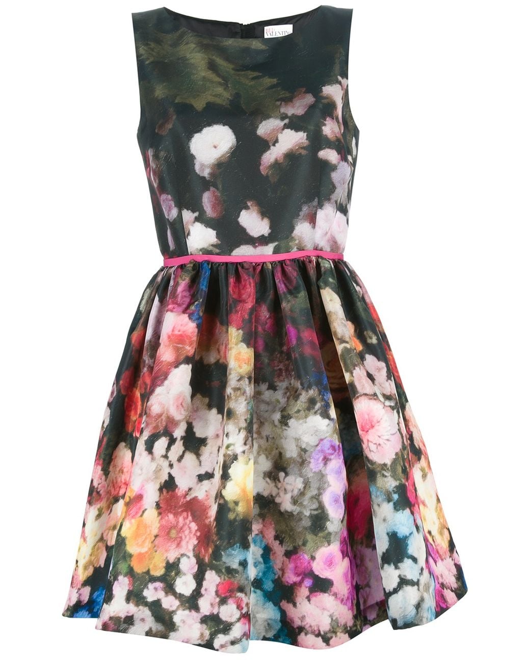 RED Valentino Floral Dress in Black | Lyst