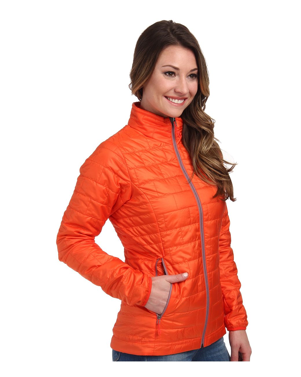 Patagonia orange 2025 puffer jacket