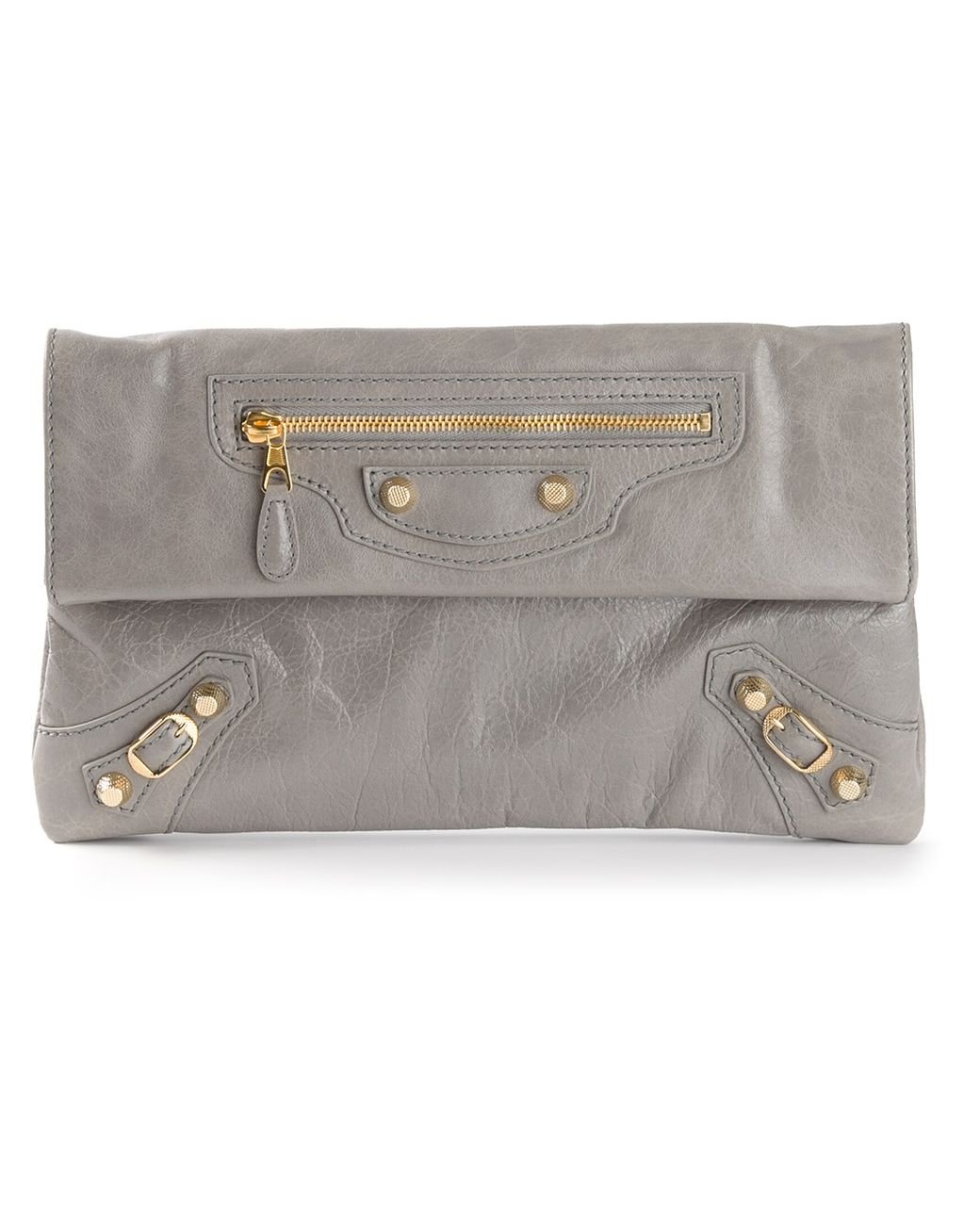 Balenciaga Classic Giant Envelope Clutch in Gray | Lyst