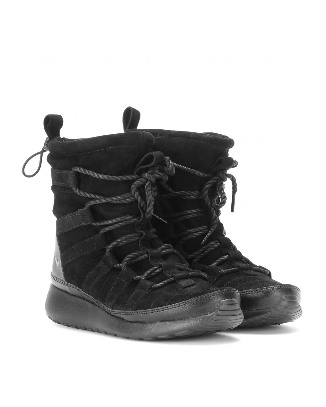 recomendar Estación de policía partícula Nike Roshe One Hi Suede Sneaker Boots in Black | Lyst