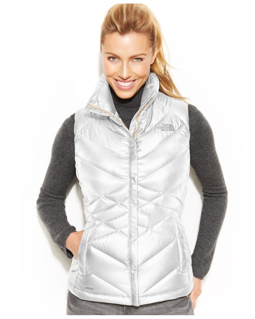 The North Face Aconcagua Puffer Down Vest in White | Lyst