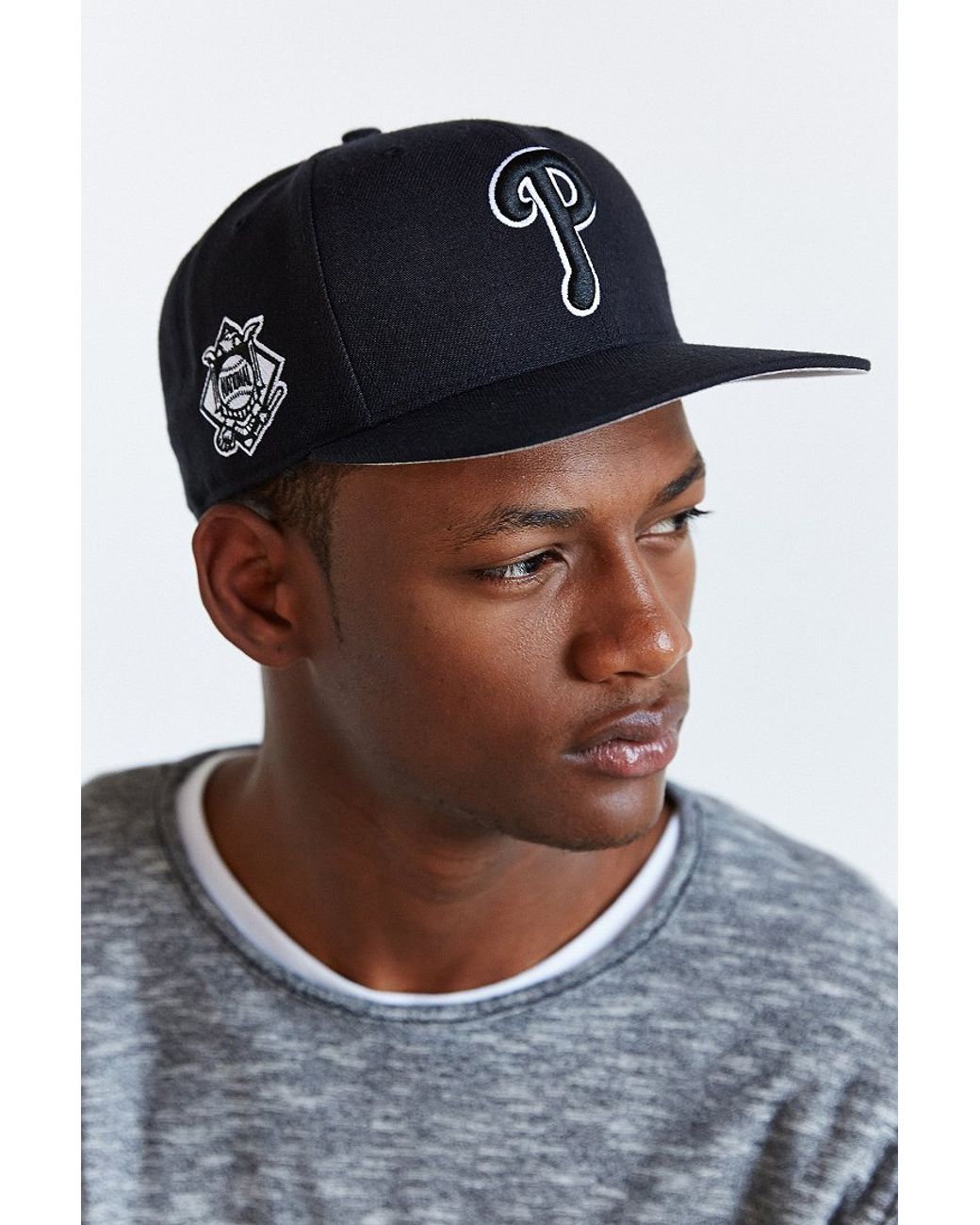 47 Brand Sure Shot Phillies Snapback Hat in Black for Men | Lyst