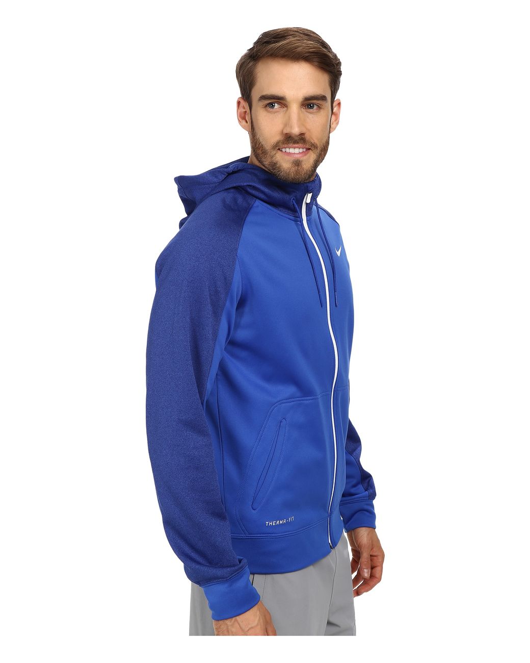 Nike Elite Stripe Full-Zip Performance Fleece Hoodie in Blue for Men | Lyst