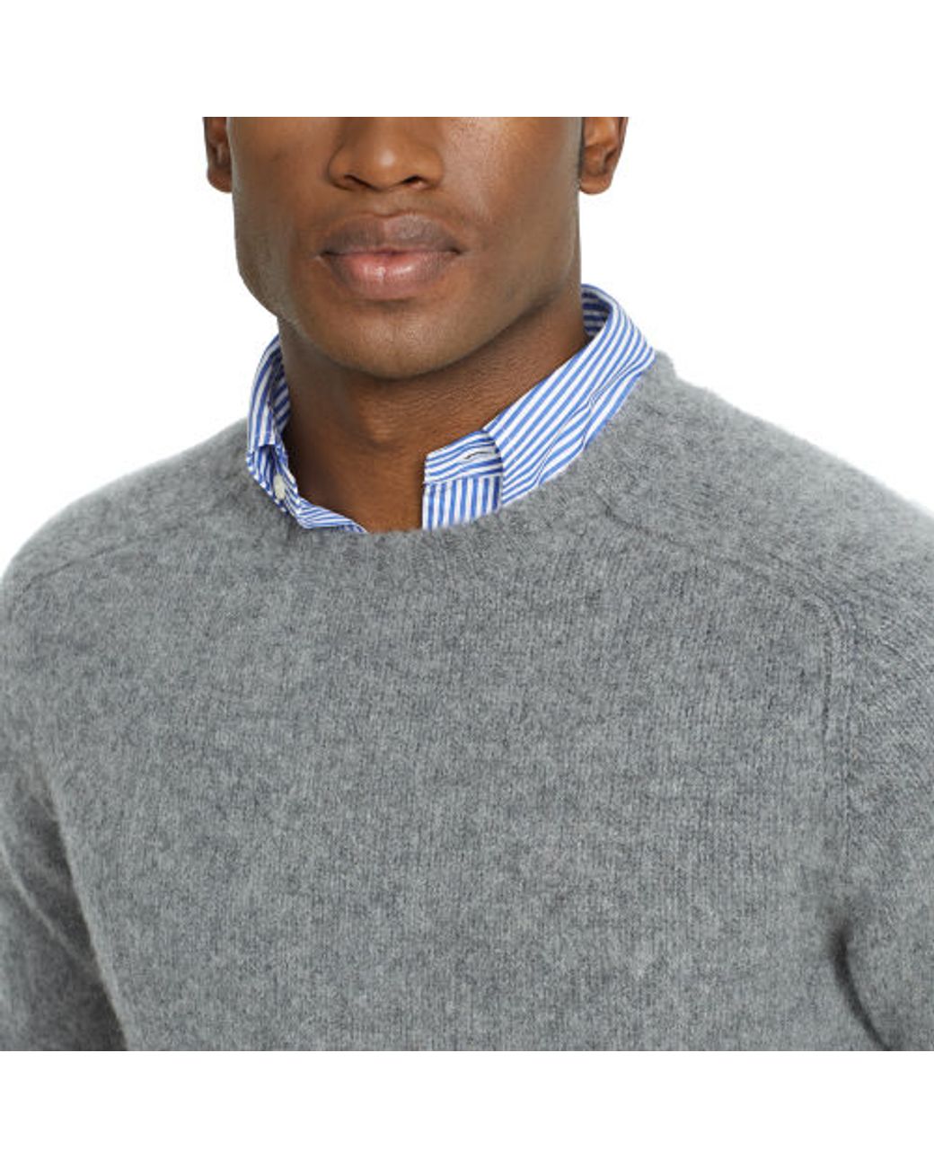 Polo Ralph Lauren Shetland Wool Crewneck Sweater in Gray for Men