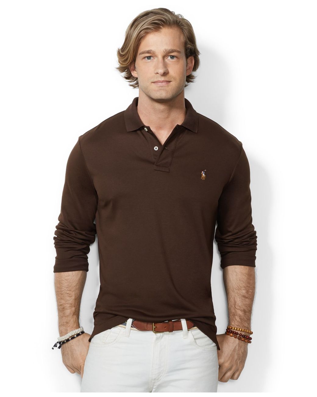 Polo Ralph Lauren Soft-Touch Pima Polo in Brown for Men | Lyst