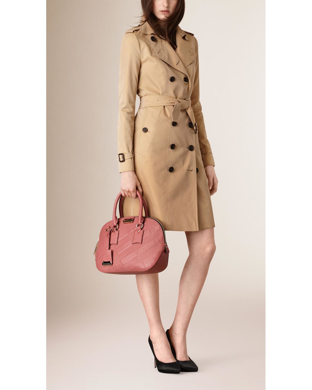 Burberry Embossed Check orchard Bag Lyst