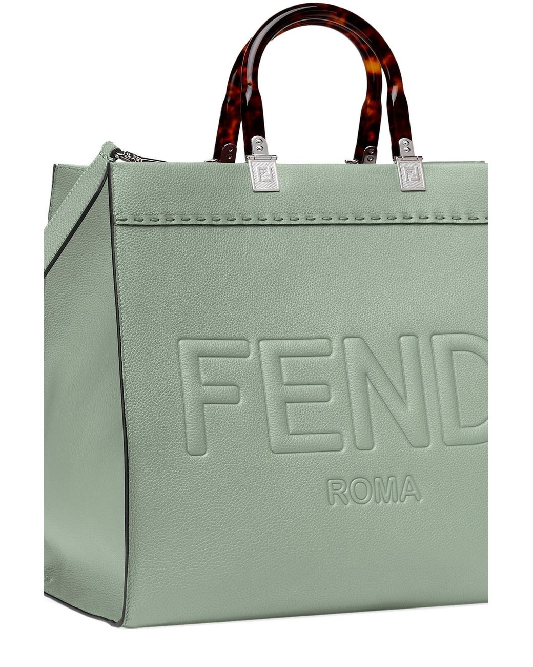Fendi Sunshine Medium Shopper Bag in Green | Lyst
