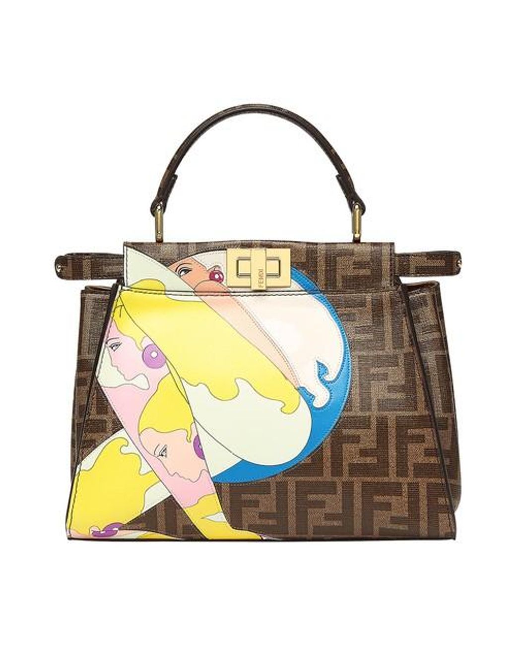 Fendi Leather Peekaboo Iconic Mini | Lyst