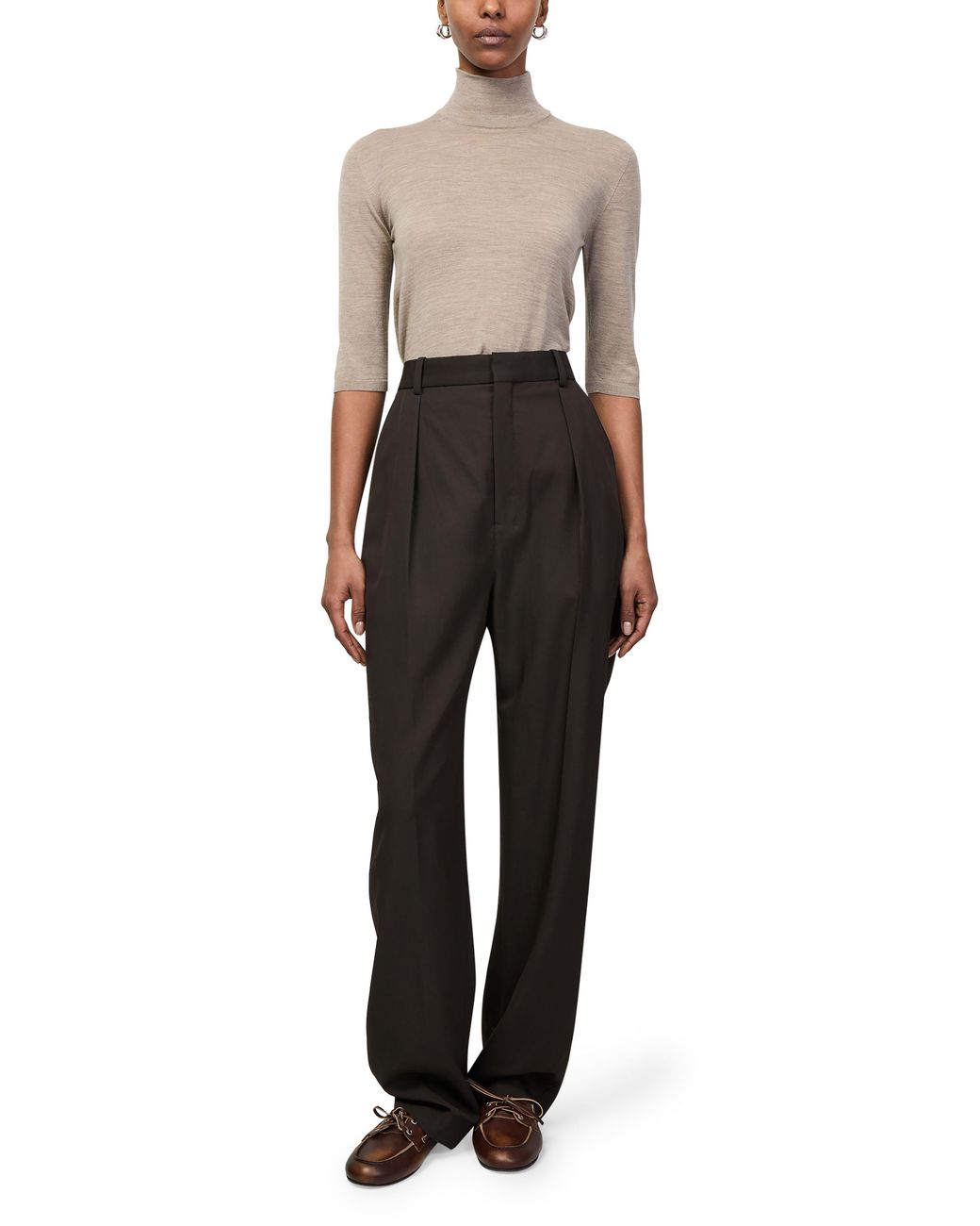 Max Mara Brown Rollkragenpullover