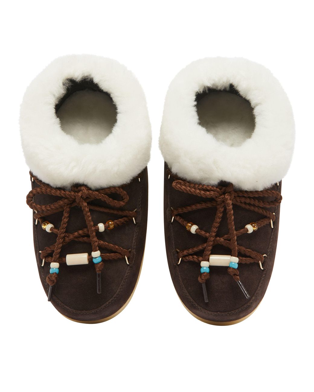 サンダル・ミュール MOON BOOT Suede Beads Mules Brown SUEDE BEADS BROWN MULES | Moon Boot®