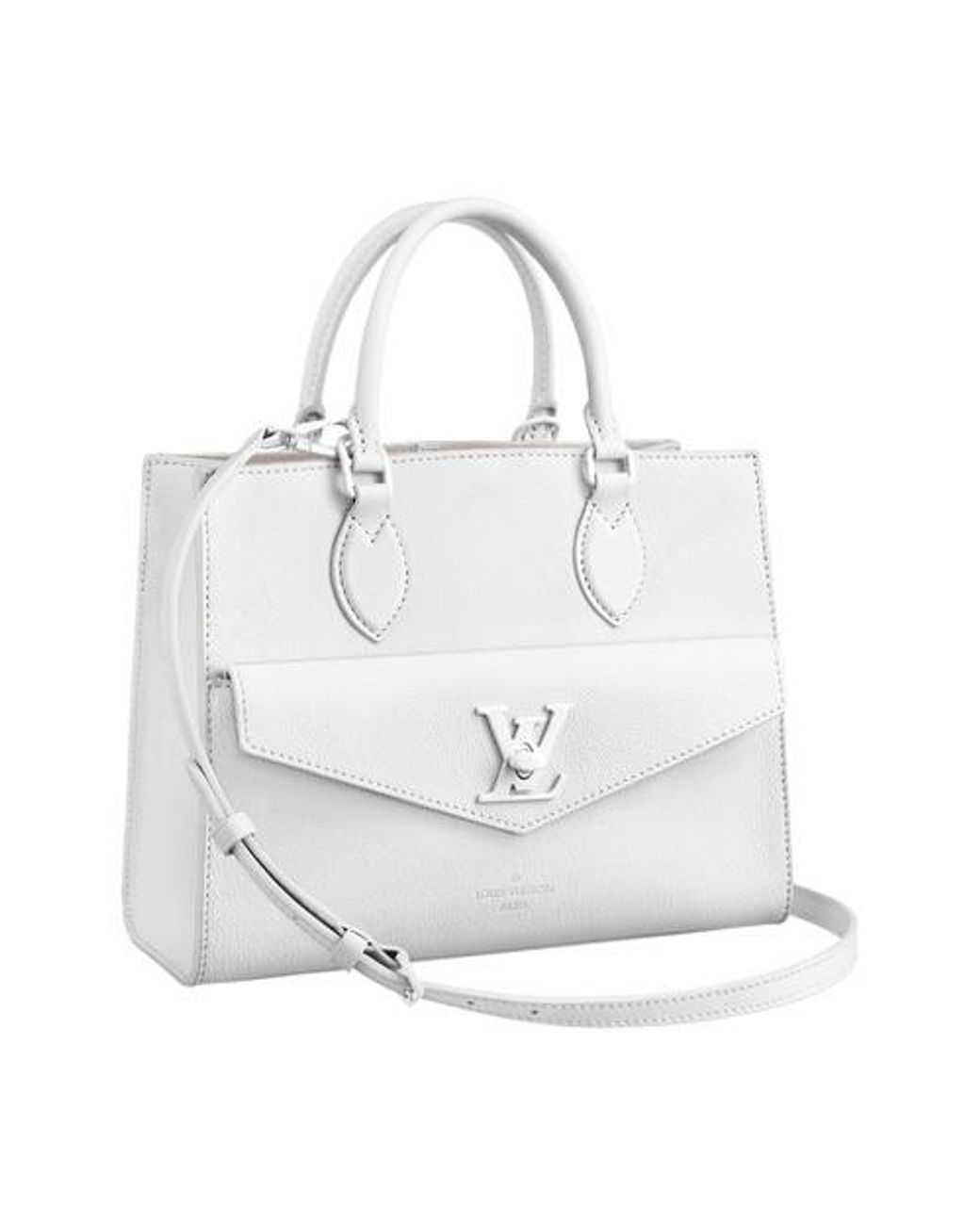 White Louis Vuitton Lockme Go Tote Bag – Designer Revival