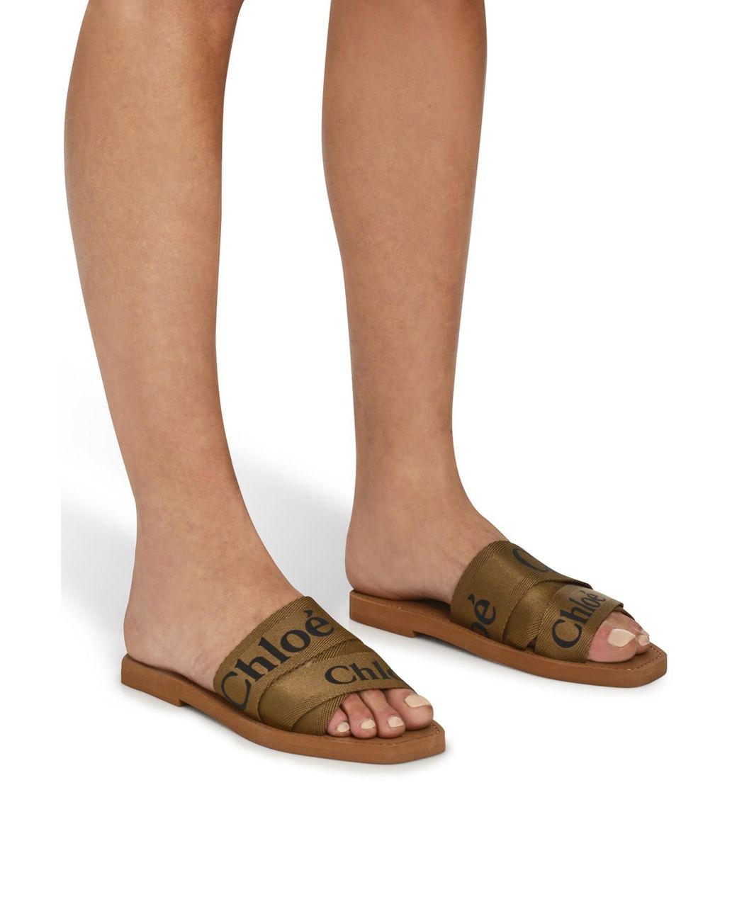 Chloé Leather Woody Sandals in Brown | Lyst Australia