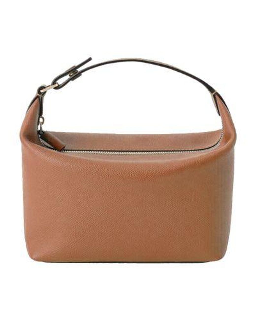Valextra Brown Mochi Mini Handle Bag