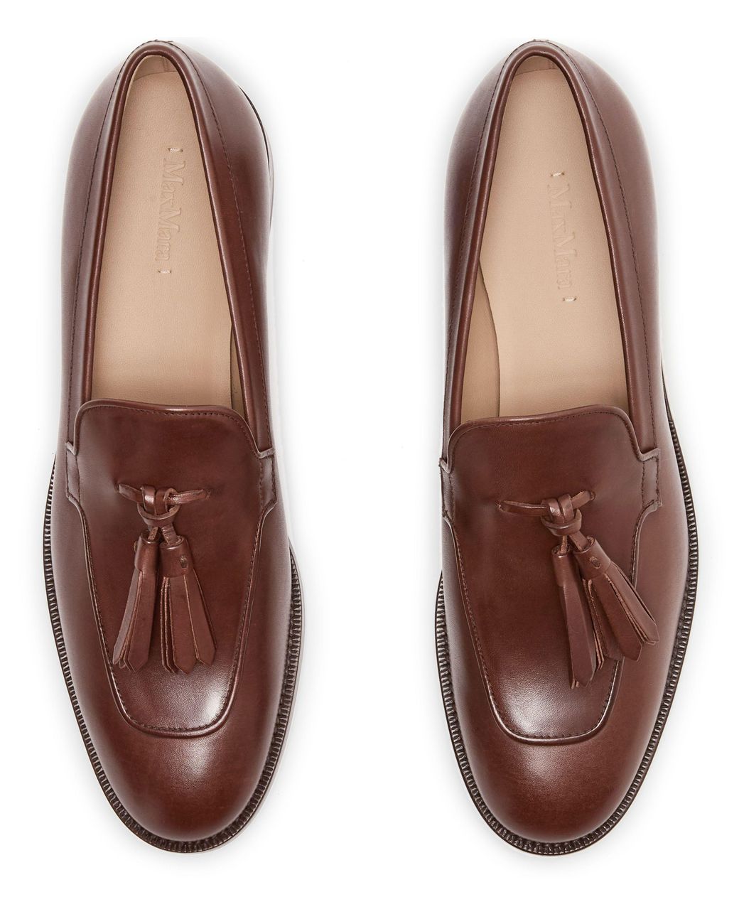 Max Mara Brown Leather Loafers