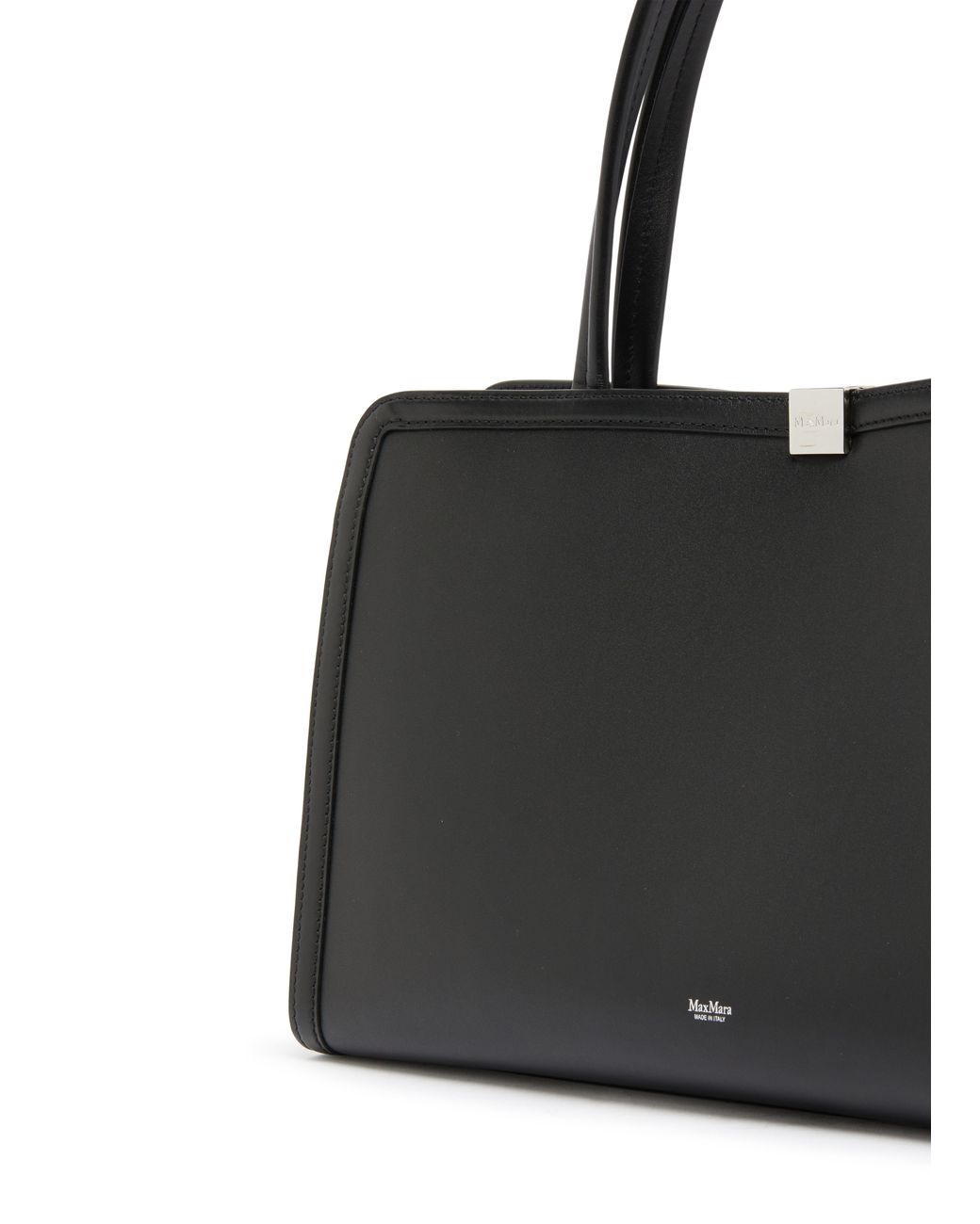 【関税・送料無料】Max Mara ブラック Bianca トートバッグ Max Mara Bianca Calfskin Leather Tote Bag in Black | Lyst