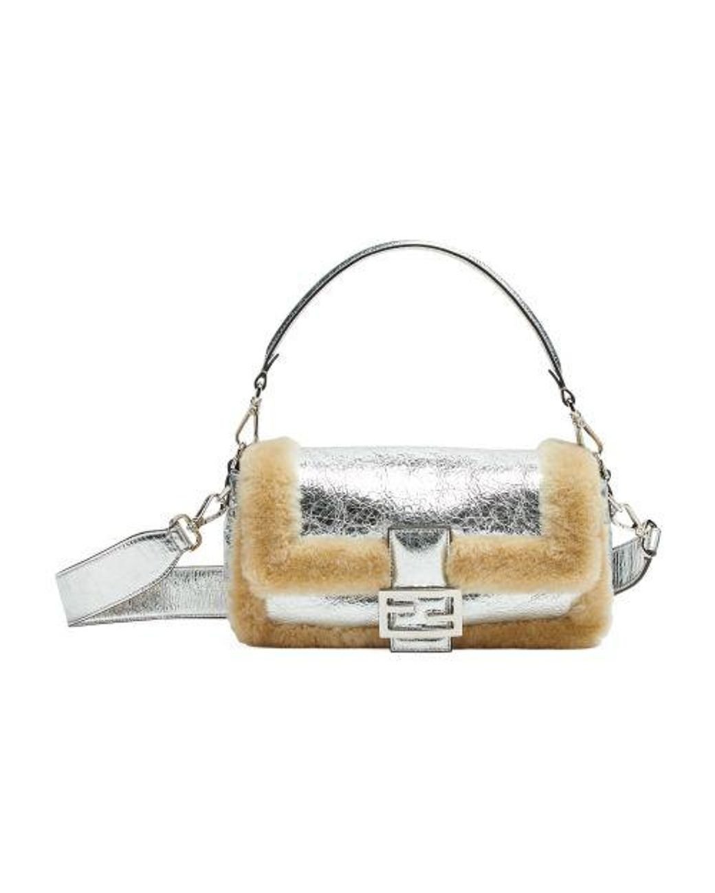 Fendi Iconic Medium Bag Baguette in Metallic Lyst Canada