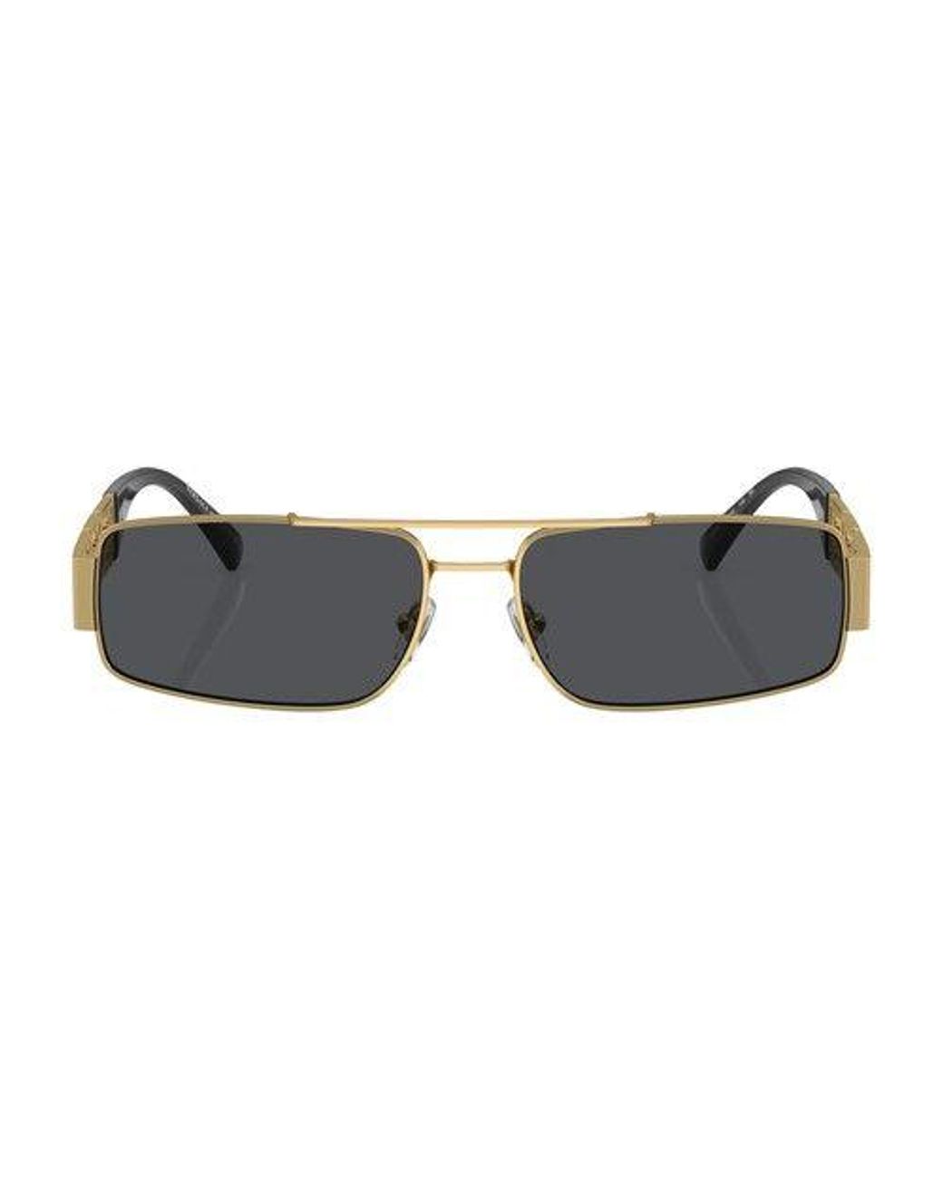 Versace Ve2257 Rectangle Sunglasses in Gray for Men | Lyst