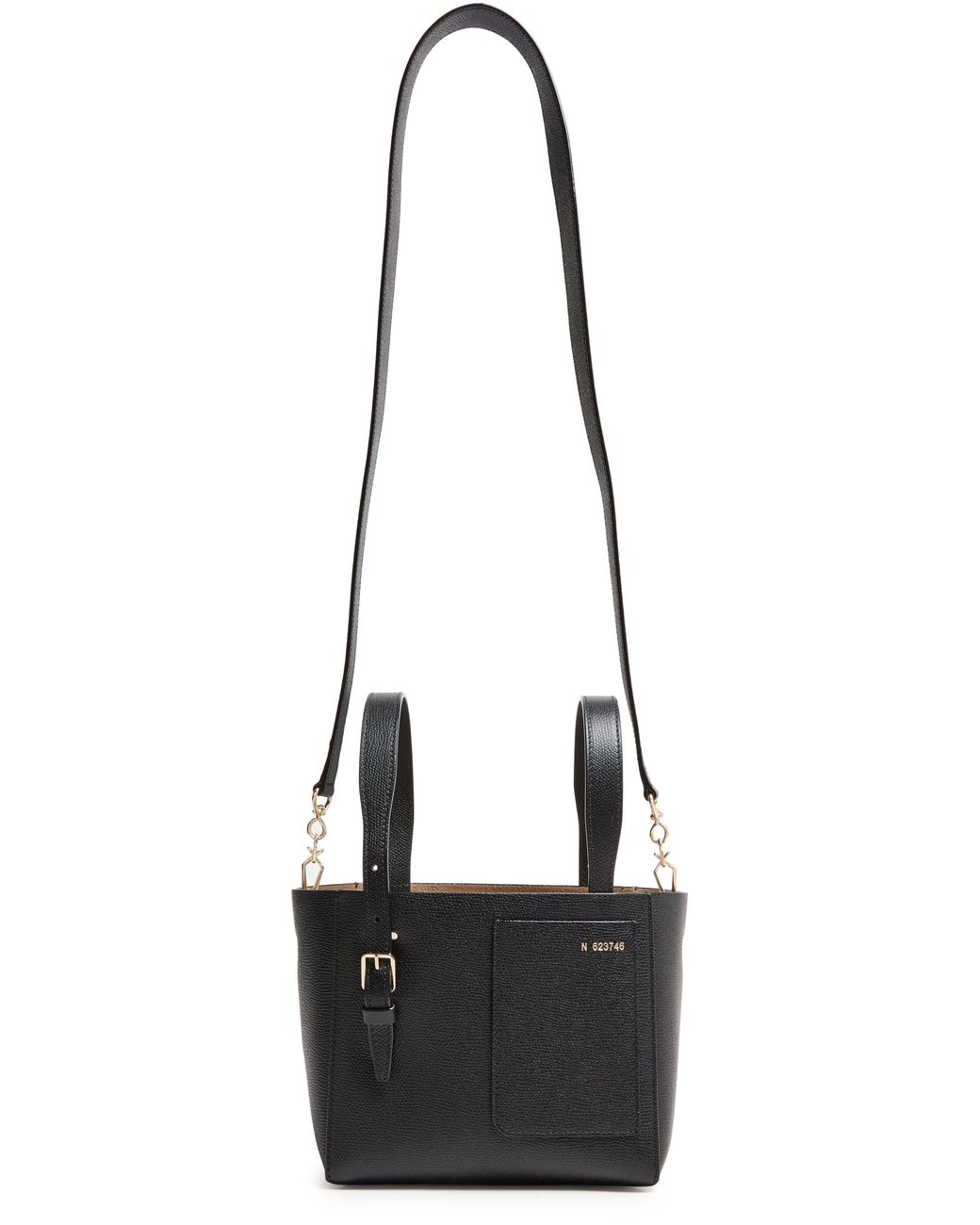 Valextra Black Mini Bucket Bag