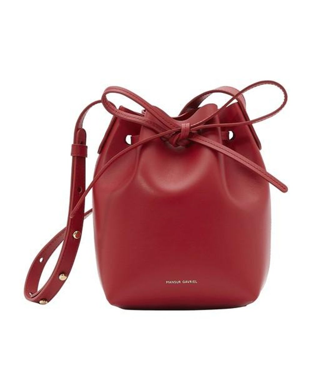 Mansur Gavriel Mini Mini Bucket Bag in Red - Lyst