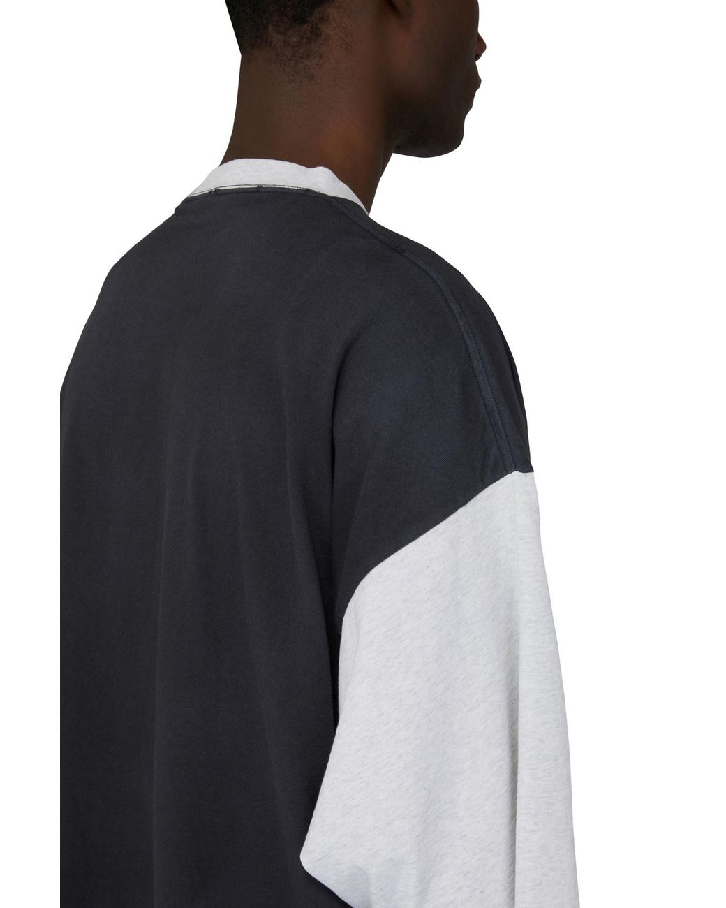 n*n様 22ss balenciaga unity 3/4 sleeve ts Balenciaga Unity 3/4 Sleeve Oversized T-Shirt Black/Light