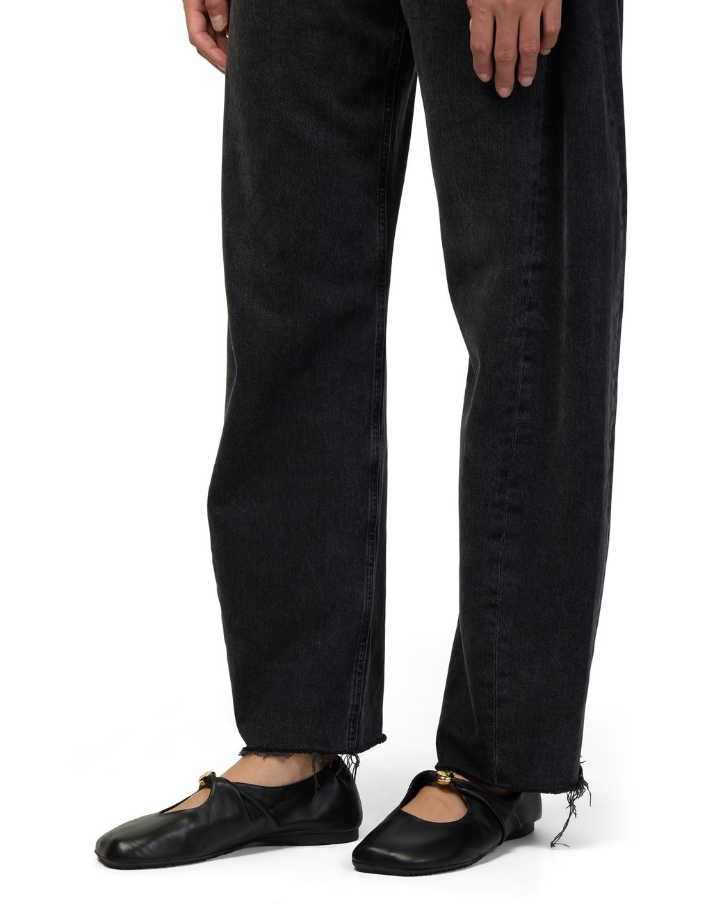 Loewe Black Pebble Soft Ballerinas