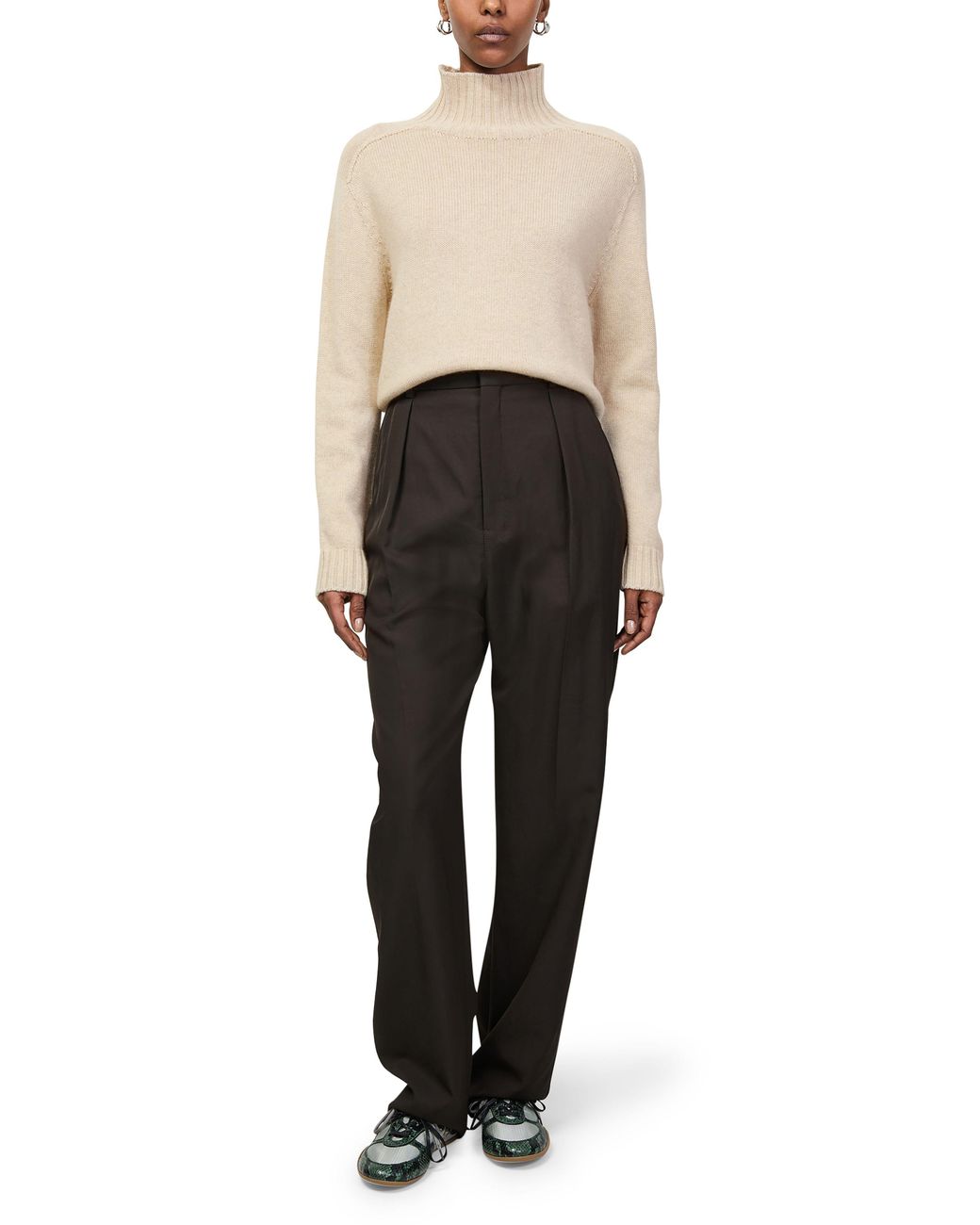Bompard Natural Pullover Aus Kaschmir Mit Hohem Kragen