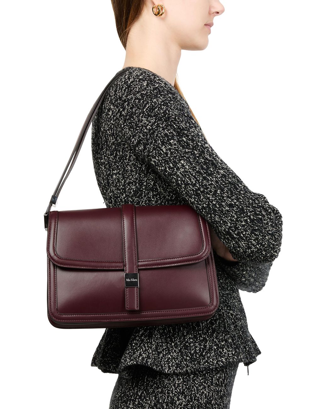 Max Mara Purple Bianca Shoulder Bag