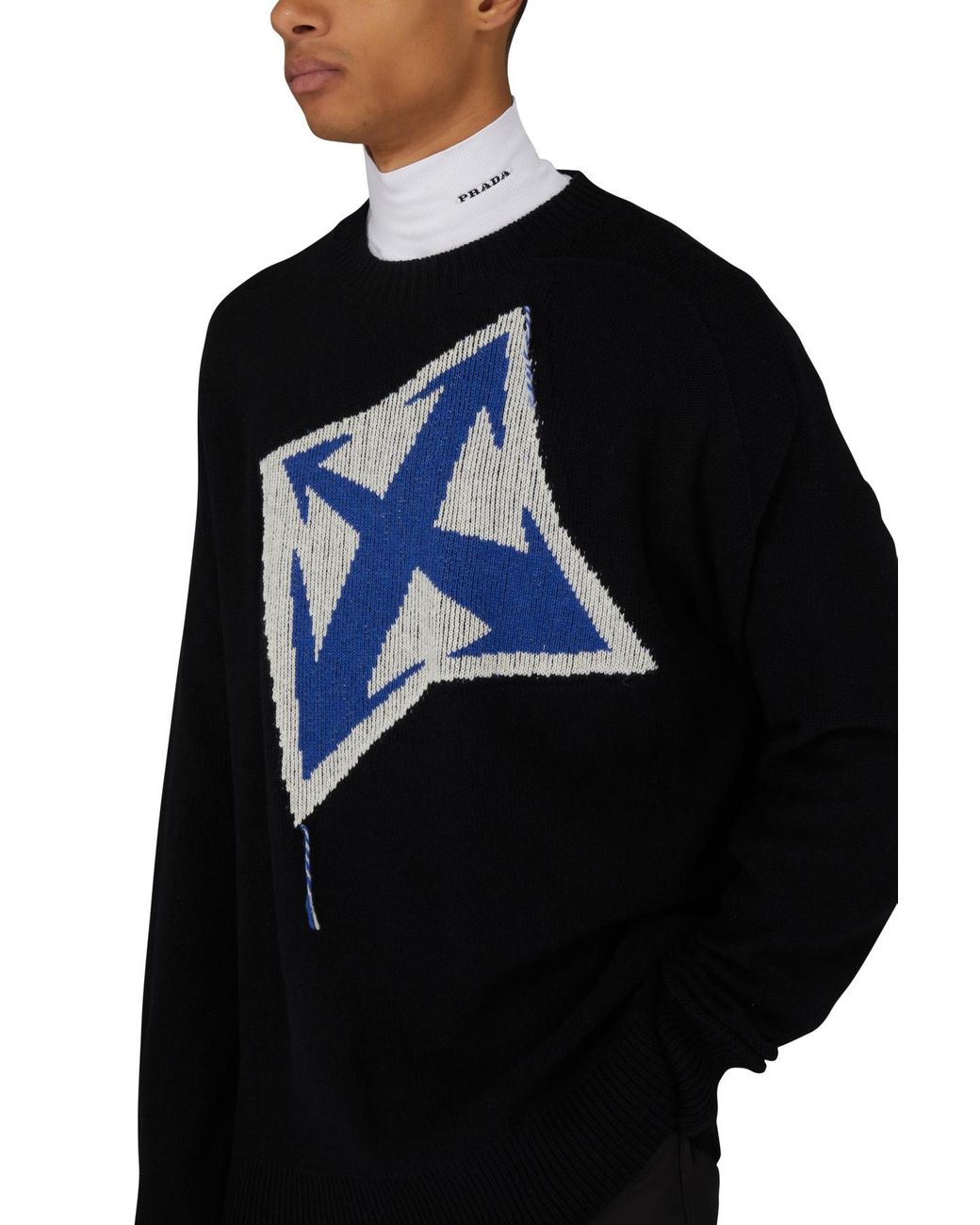 Off-White c/o Virgil Abloh Thund Arr Chunky Sweater in Blue for Men | Lyst