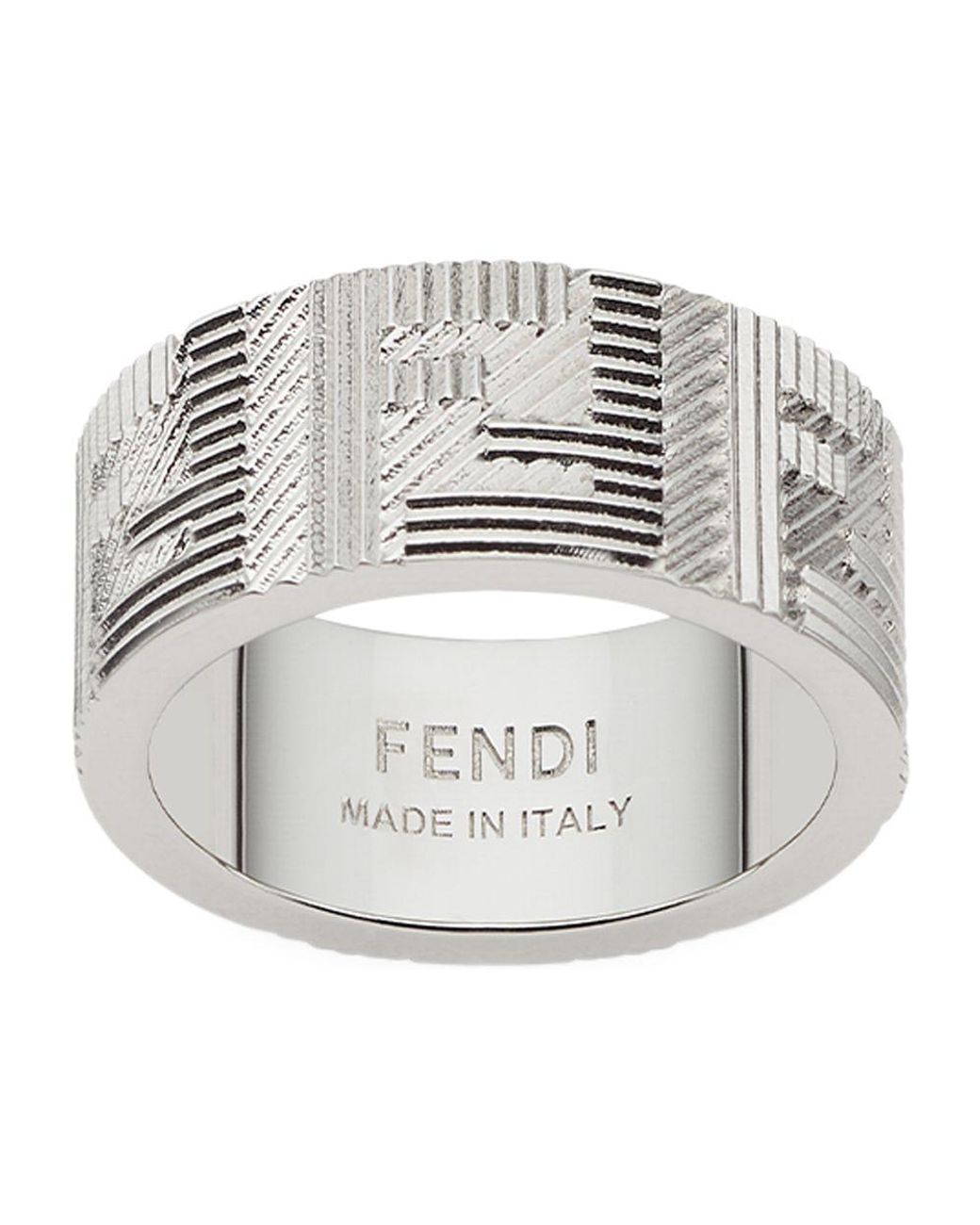 Fendi top silver ring