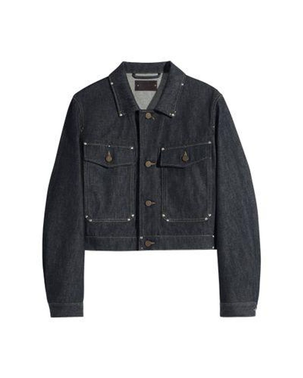 Lemaire Black Cropped Jacket With Studs