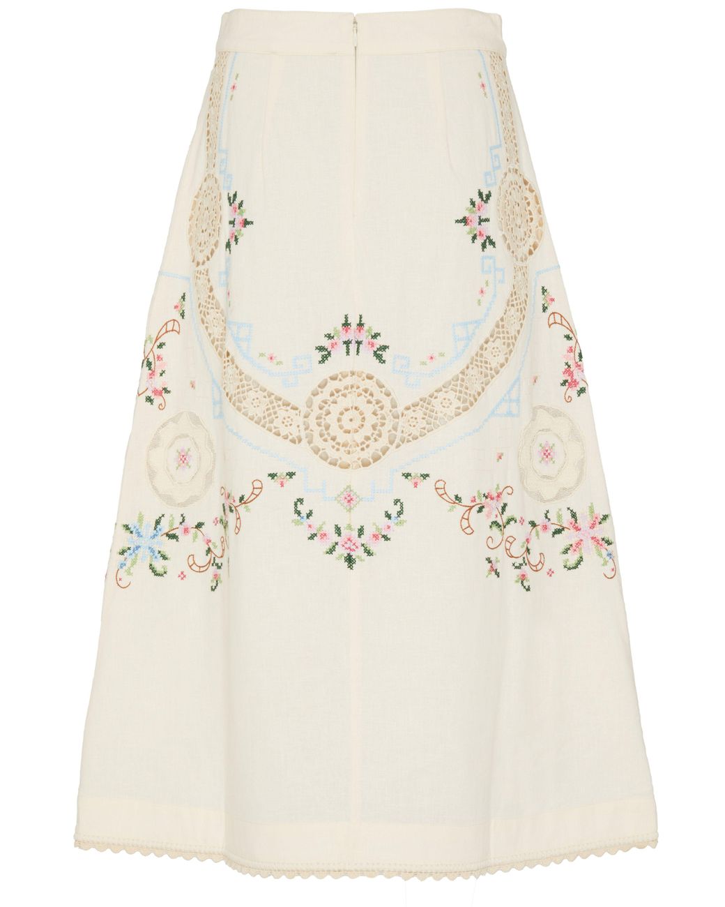 24SS Sea New York Edwina 刺繍スカート Sea Edwina Embroidery Skirt in Natural | Lyst