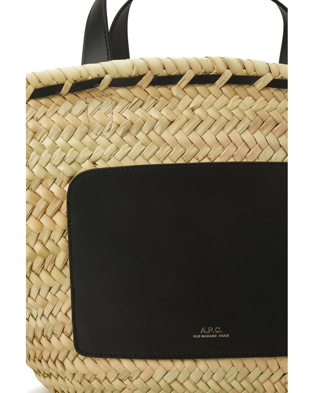 A.P.C. Zoe Small Basket Bag in Black | Lyst